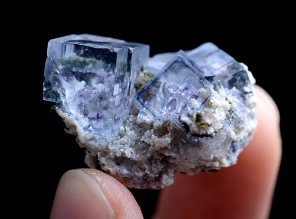 10.5g Natural Clear Phantom Purple FLUORITE Mineral Specimen / Yaogangxian China