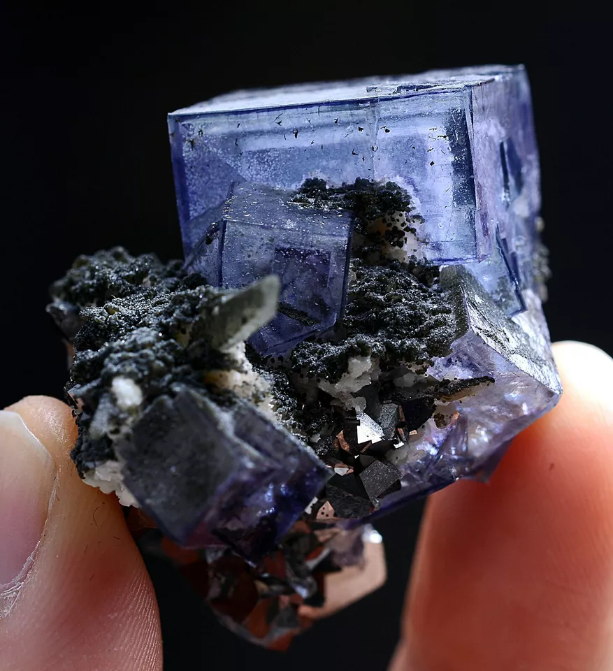 46g Natural Purple Fluorite & Arsenopyrite  Mineral Specimen/Yaogangxian  China