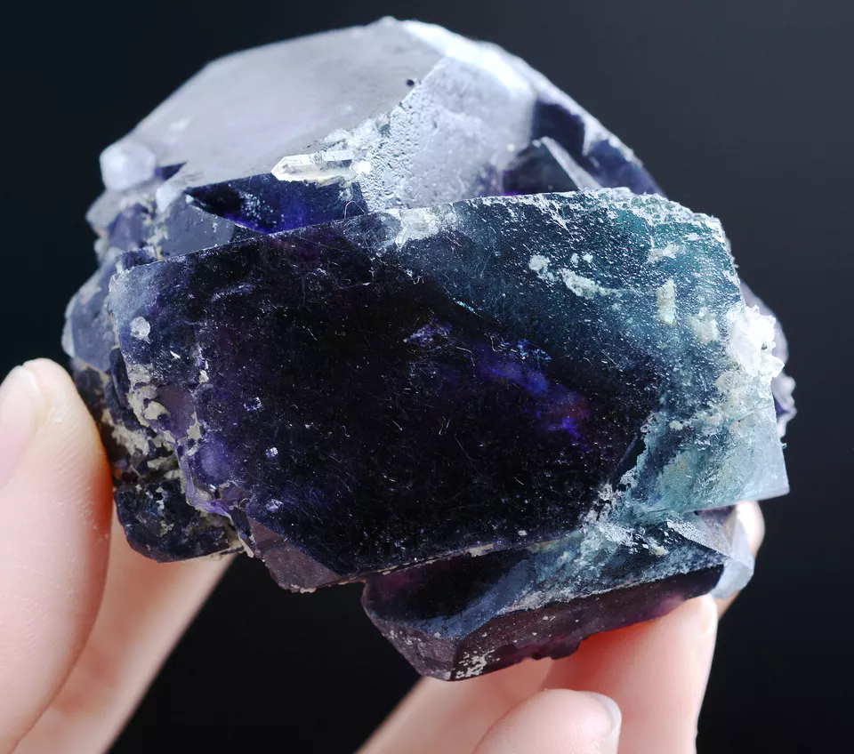 198.g Natural Devil's Eye Purple FLUORITE Mineral Specimen/Inner Mongolia  China