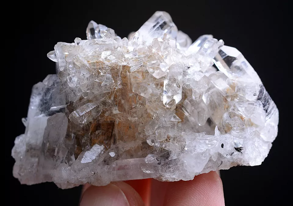 49g Natural White Crystal Cluster & Flower Shape  Specularite Mineral  Specimen