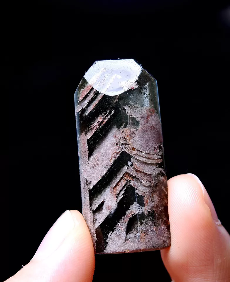 11.47g Clear Natural Green ghost phantom Quartz Crystal pendant healing jewelry