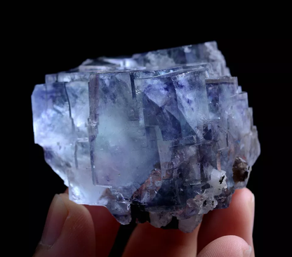 108g Natural Phantom Purple Fluorite & Scheelite Mineral Specimen/ Yaogangxian