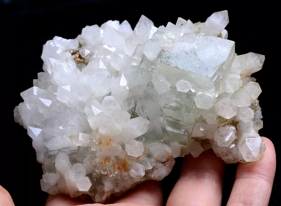 273.60g NATURAL Green Cubic Fluorite & Skeletal Quartz Crystal Mineral  Specimen