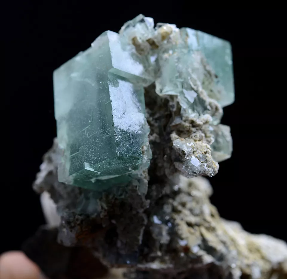 80g Natural Green Phantom Fluorite &Calcite Mineral Specimen/xianghualing China