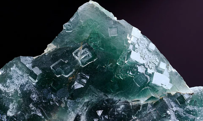 899.0g NATURAL Clear Green Cubic FLUORITE Crystal Cluster Mineral Specimen China