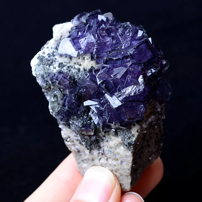 103g BEAUTY TRANSPARENT GEM LEVEL PURPLE FLUORITE CRYSTAL MINERAL SPECIMEN