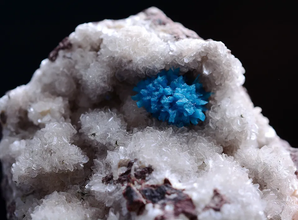 19g Natural CAVANSITE & ZEOLITE Crystal Symbiotic Mineral Specimen/  India