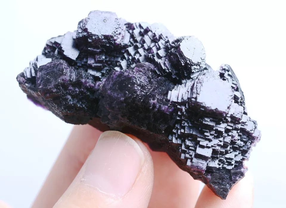 38g Natural Beautiful Ladder-Like Purple Fluorite Mineral Specimen/China