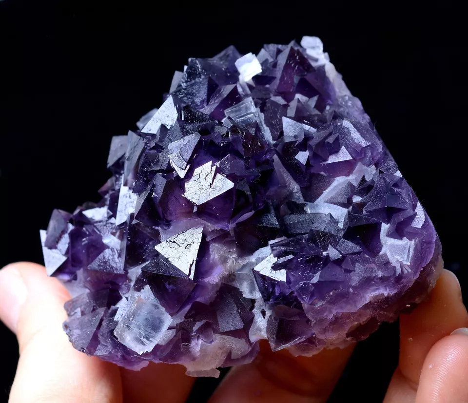 211.68g MUSEUM COLLECTION NEWLY DISCOVERED RARE PURPLE FLUORITE MINERAL SAMPLES