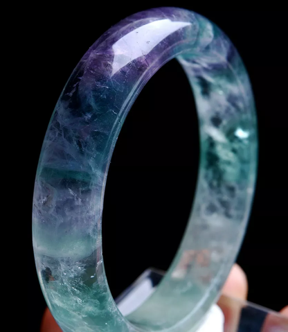 60g Natural New Varieties Clear Rare Rainbow Green Fluorite Woman Bracelet Gift