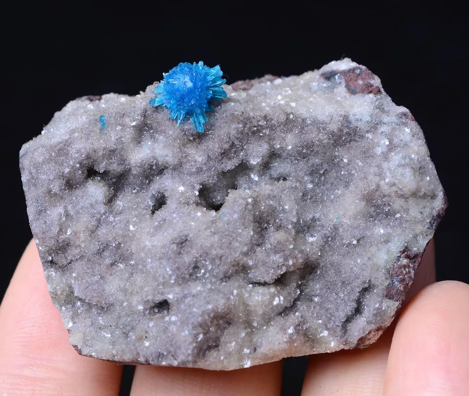 44.09g Natural CAVANSITE & ZEOLITE Crystal Symbiotic Mineral Specimen/India