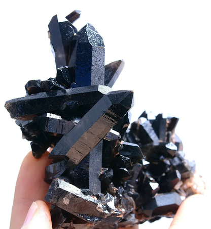 255g Natural Rare Smoky & Black QUARTZ Crystal Cluster Mineral  Specimen