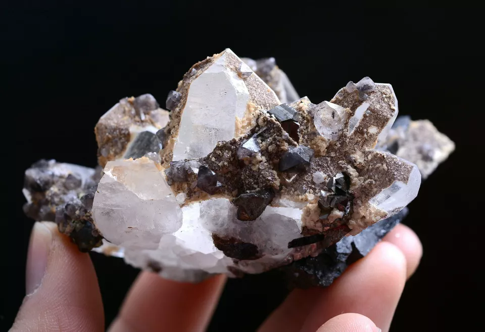 156gNatural Rare Scheelite &Crystal Cluster Mineral Specimen/Yaogangxian  China