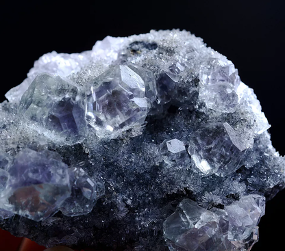 72g Natural Window Purple Fluorite & Crystal Mineral Specimen/Yaogangxian China