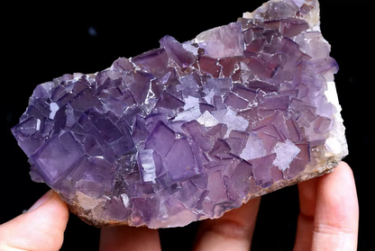 313g Natural Phantom Window Purple Fluorite CRYSTAL CLUSTER Mineral Specimen