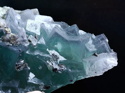 1265g NATURAL Phantom Window Green Blue Cubic FLUORITE Mineral Specimen/China