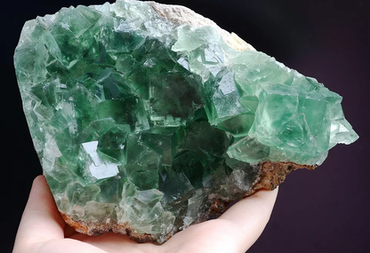 878.5g NATURAL Beauty Green Cubic FLUORITE Crystal Mineral Specimen/China