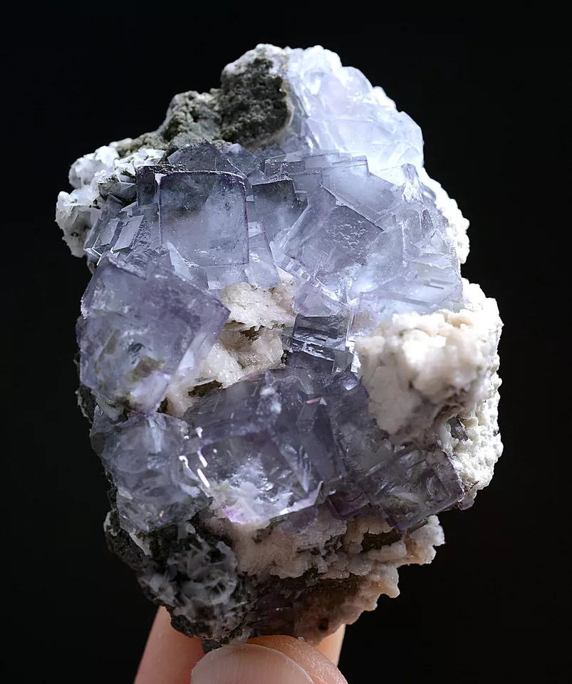 48g Natural Transparent Purple Fluorite Calcite Mineral Specimen/ Yaogang  xian