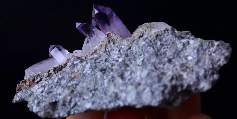 38.12g NATURAL Amethyst Quartz Skeletal Crystal Point Mineral Specimen /Mexico