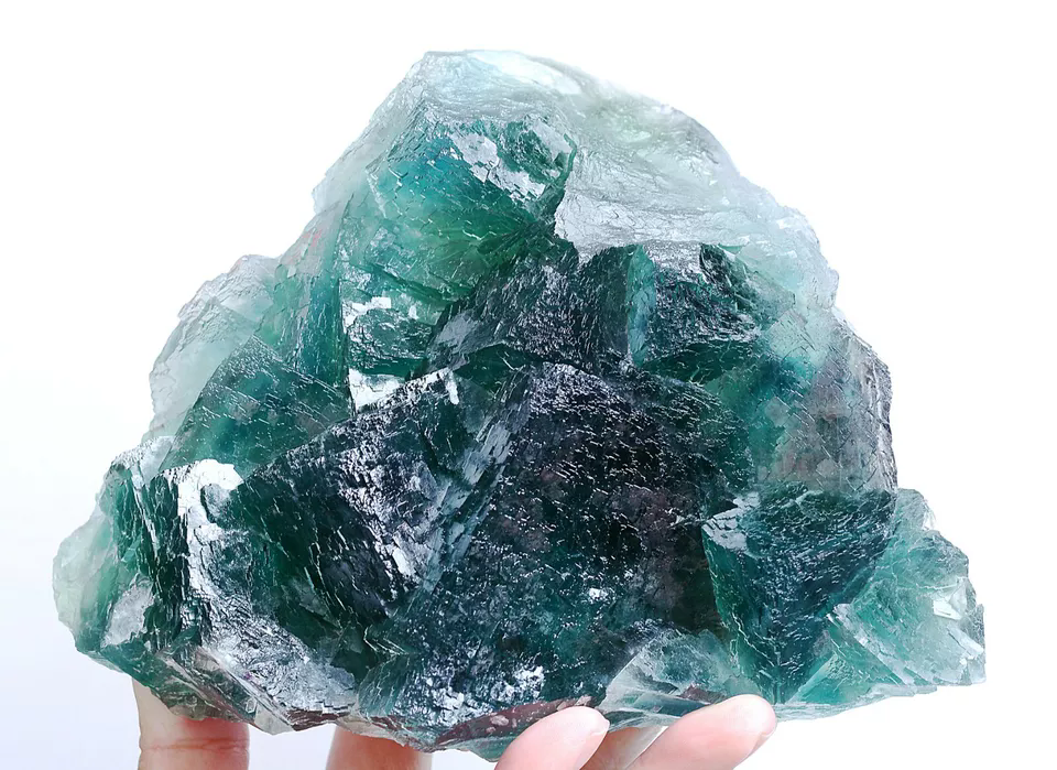 2627g Natural Phantom Window Green Cubic Fluorite CLUSTER Mineral  Specimen