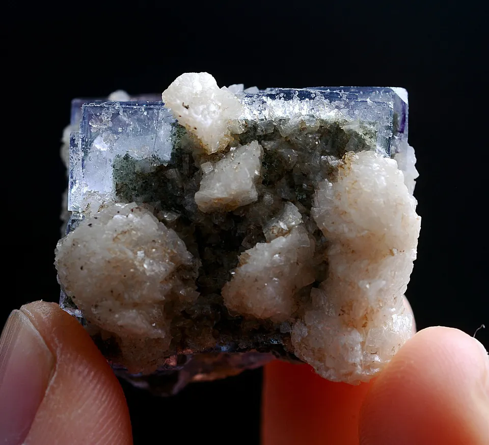 30g Natural Window Purple Fluorite Dolomite Mineral Specimen/Yaogangxian China