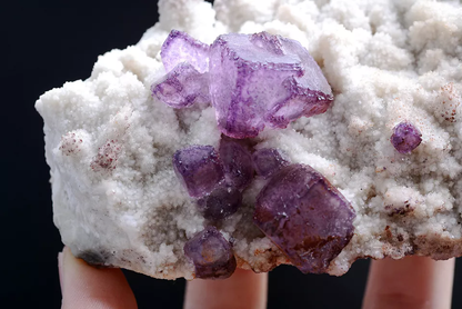 326.g Natural Two-Dimensional Code Purple Fluorite Mineral Specimen/Guizhou