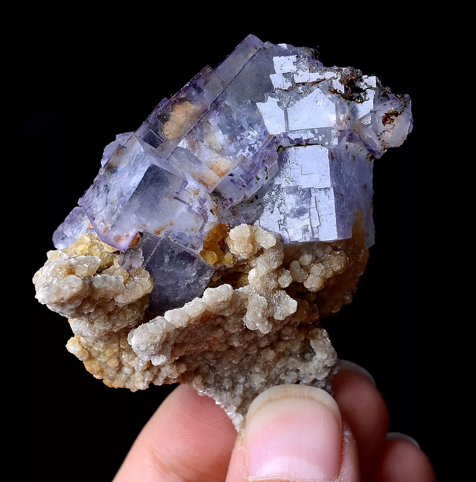 67.1g RARE PURPLE FLUORITE & POLYMINERAL SYMBIOSIS MINERAL SAMPLES YaoGang Xian