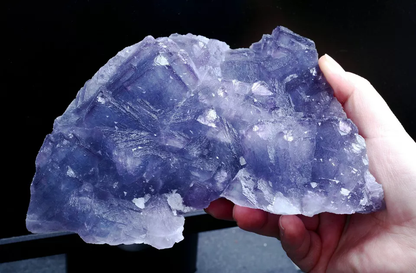 1733g Natural Phantom Window Cube Blue Purple Fluorite Mineral Specimen/ China