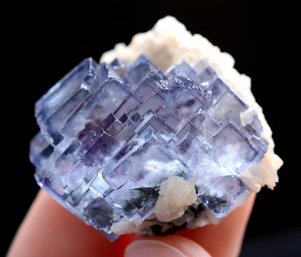 20g Natural Purple Window Fluorite Calcite  Mineral Specimen/Yaogangxian  China