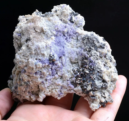 283gNatural Window Purple Fluorite & Arsenopyrite Mineral Specimen/Yaogangxian