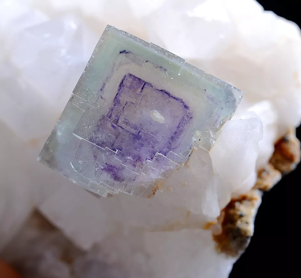 121.0g Natural Window Purple Fluorite Crystal Mineral Specimen/YaogangxianChina