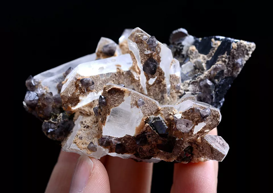 156gNatural Rare Scheelite &Crystal Cluster Mineral Specimen/Yaogangxian  China