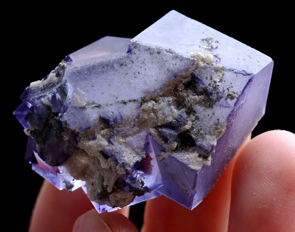 28.20g Natural Clear Phantom Purple FLUORITE Mineral Specimen /Yaogangxian China