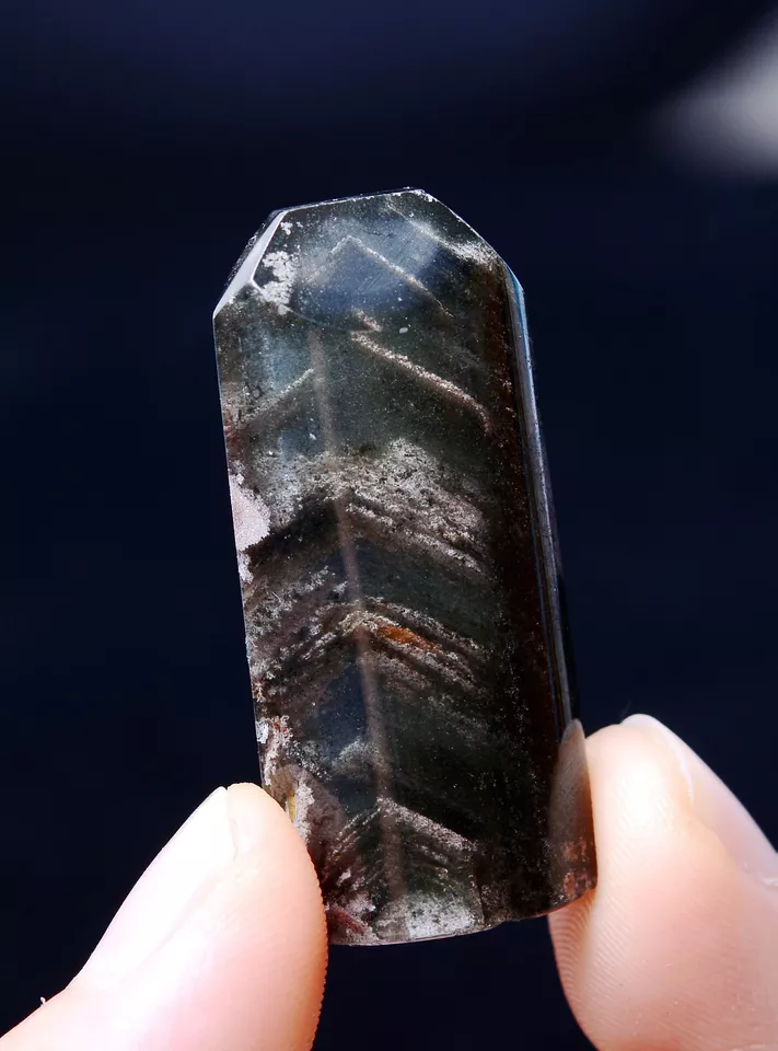 11.47g Clear Natural Green ghost phantom Quartz Crystal pendant healing jewelry