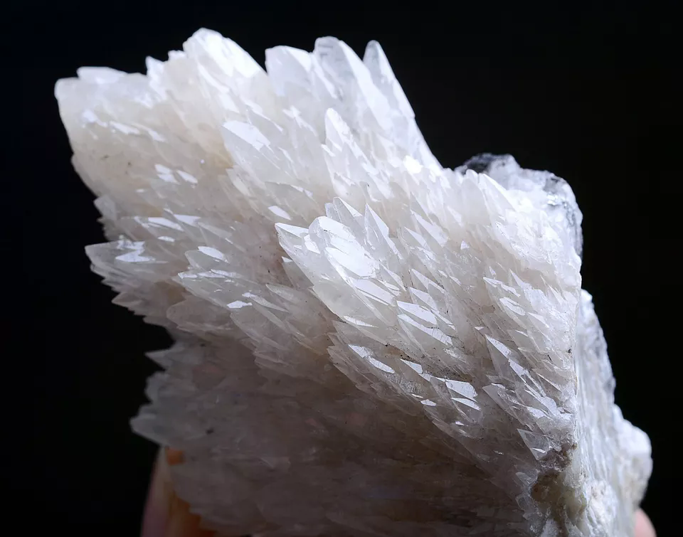 257g Natural Complete “Angel Wings” White Calcite Mineral Specimen/China