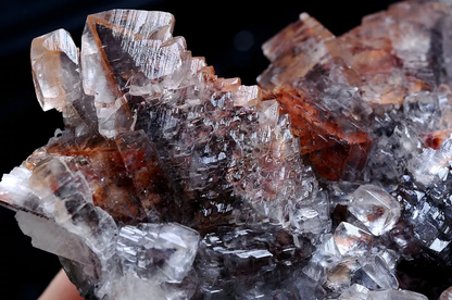 257g Natural Perfect Dipyramidal red Calcite CLUSTER Mineral Specimen/China