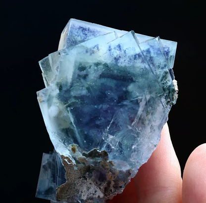 144.g natural Clear Phantom Purple FLUORITE Mineral Specimen/Yaogangxian China