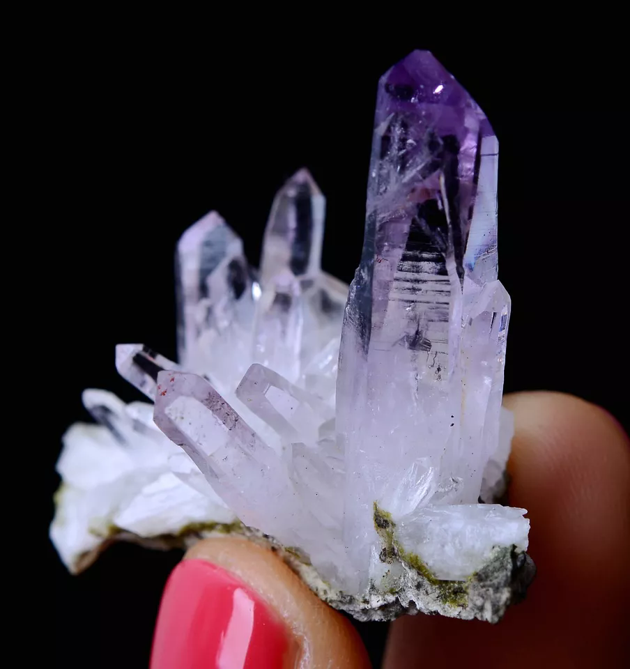 10.81g NATURAL Amethyst Quartz Skeletal Crystal Point Mineral Specimen/Mexico