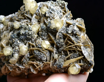 956g Natural Yellow Calcite & Pyrite CLUSTER Mineral Specimen/ China