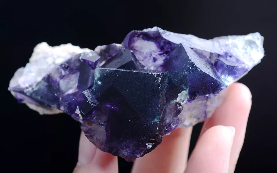 113g Natural Devil's Eye Purple FLUORITE Mineral Specimen/Inner Mongolia  China