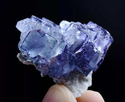 13g Natural Window Purple Fluorite & Pyrite Mineral Specimen/Yaogangxian  China