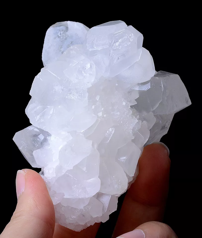 215g Natural Rare White Crystallization Stone Cluster Mineral Specimen/ China