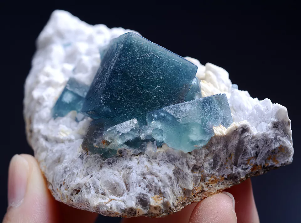 122g Natural Blue Green Cube Fluorite Mineral Specimen/Inner Mongolia  China