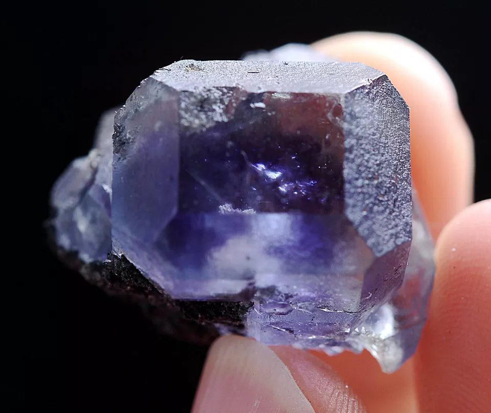 16g  Natural Rare Cube Purple Fluorite Cluster Mineral Specimen/Fujian China