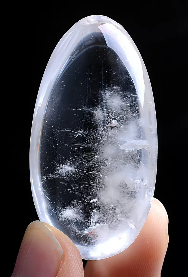 26g Natural Clear Rabbit Hair "Stone Inside Stone"Quartz Crystal Pendant