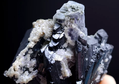 83g Natura Wolframite Purple FLUORITE  Arsenopyrite Mineral Specimen/Yaogangxian