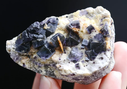 97g Natural Phantom Purple Fluorite & Calcite Mineral Specimen/Inner  Mongolia