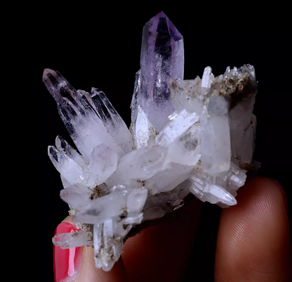 23.26g NATURAL Amethyst Quartz Skeletal Crystal Point Mineral Specimen/Mexico