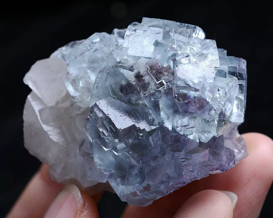 77.2g  Natural Transparent Purple Window Fluorite Mineral Specimen/Yaogangxian