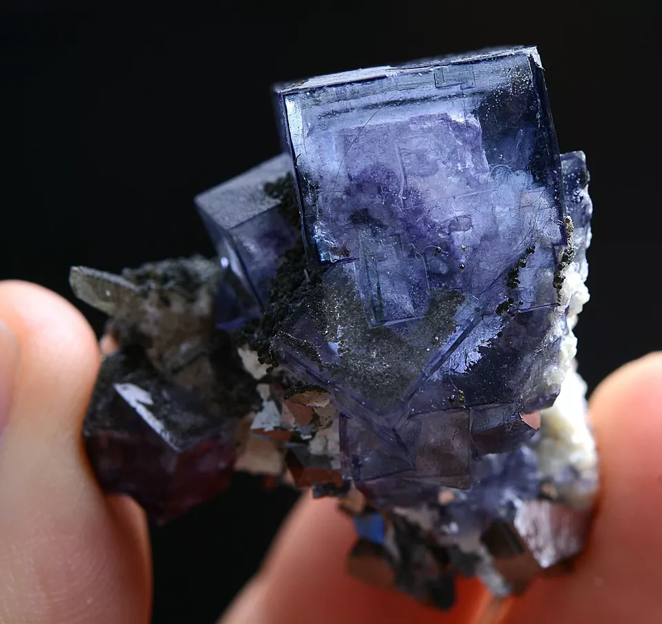 46g Natural Purple Fluorite & Arsenopyrite  Mineral Specimen/Yaogangxian  China